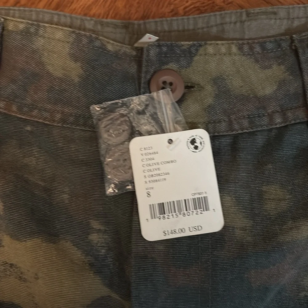 NWT free people camo relaxed chino pants - Picture 3 of 8
